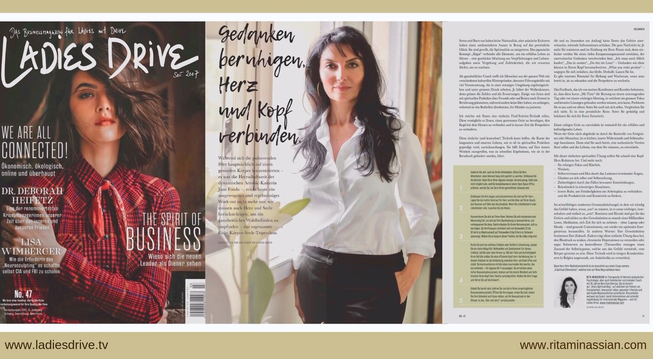 Rita Minassian holistic therapist _Connecting brain and heart_Ladies Drive Magazine