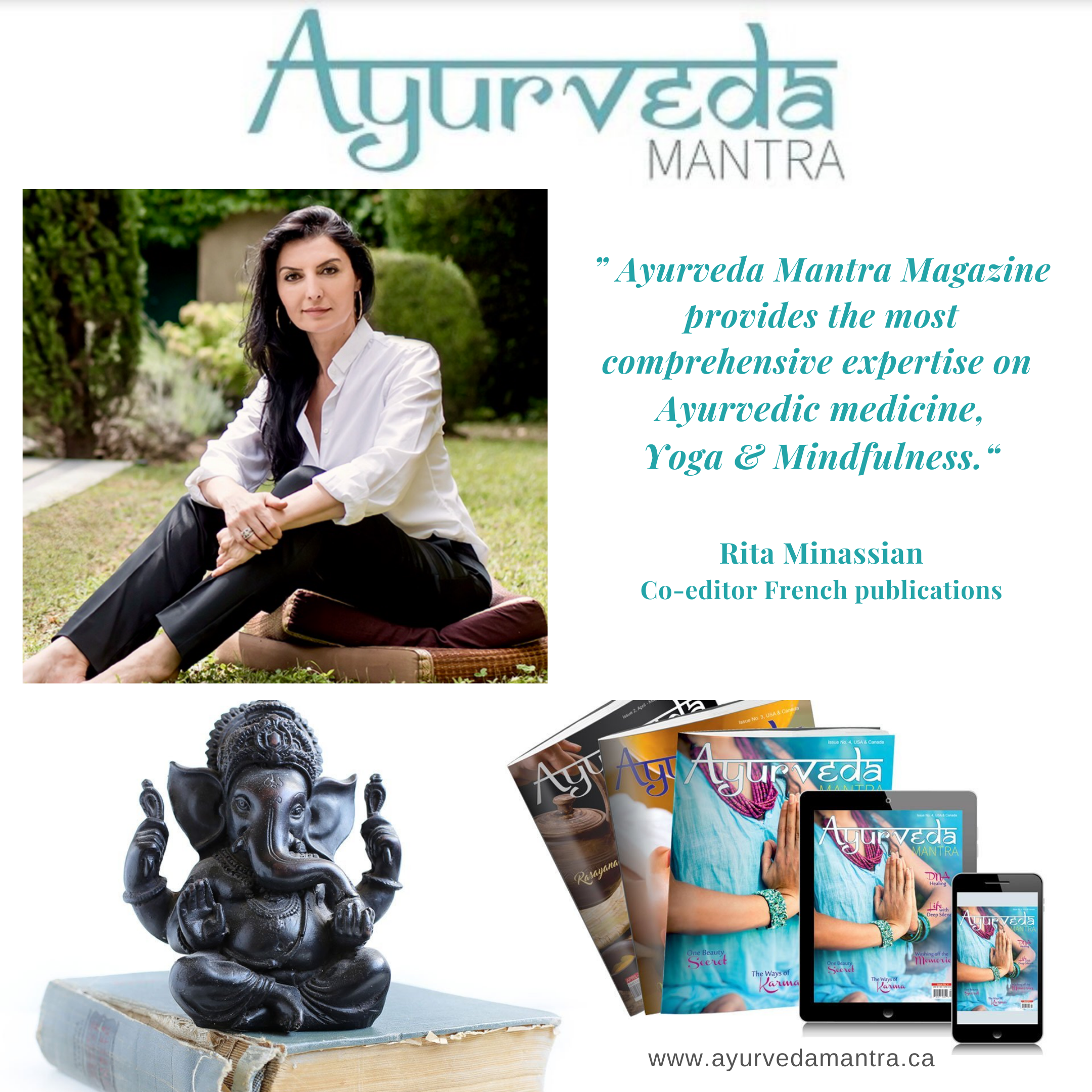 Rita Minassian co-editor Ayurveda mantra magazine